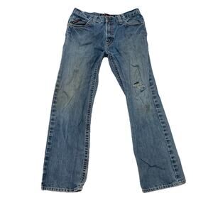 Ariat Men's FR Jeans 33x32 Blue M4 Relaxed Boot Flame Resistant Workwear Denim